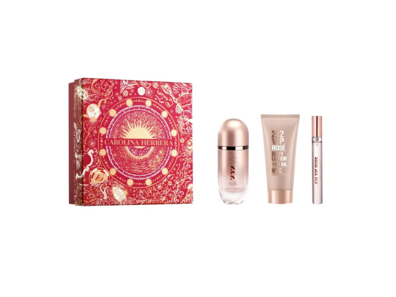 Carolina Herrera 212 Vip Rose Eau De Parfum Vaporisateur 80ml Coffret 3 Produits Christmas 2023