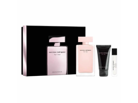 Narciso Rodriguez For Her Eau De Perfume Spray 100ml Coffret 3 Produits
