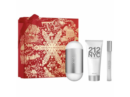 Carolina Herrera 212 Nyc Eau De Toilette Vaporisateur 100ml Coffret 3 Produits