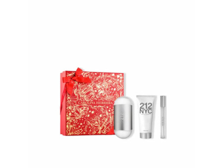Carolina Herrera 212 Nyc Eau De Toilette Vaporisateur 100ml Coffret 3 Produits