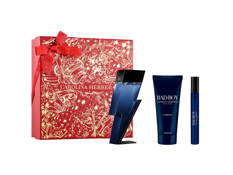 Carolina Herrera Bad Boy Cobalt Eau De Perfume Vaporisateur 100ml Coffret 3 Produits