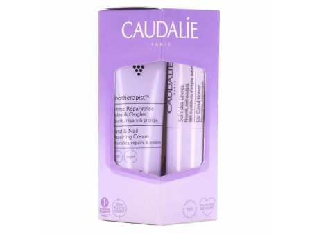 Caudalie Vinotherapist Crème Réparatrice Mains et Ongles 30 ml + Soin des Lèvres 4.5 g