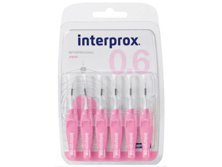 Interprox 0.6 Brosses Interproximales Nano 6 Unités