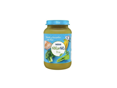 Nestle Nestlé Naturnes Bio Tarrito Brócoli, Guisantes y Pavo 6m 190g