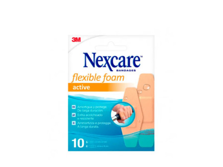 Nexcare Active Bandes Assorties 10 Pcs