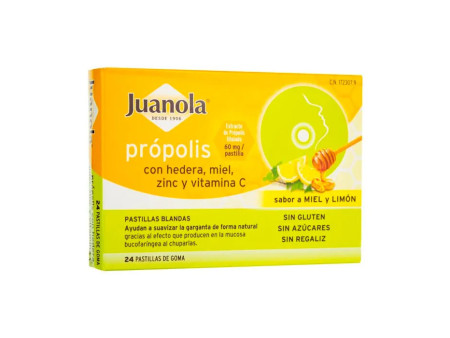 Juanola Hedera Propolis, Miel, Zinc et Vitamine C 24U 