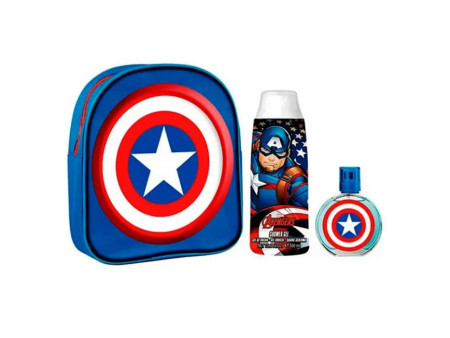 Captain America Eau De Toilette Vaporisateur 50ml Coffret 3 Produits