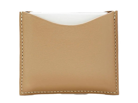 La Bouche Rouge Camel Leather Compact Case