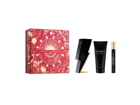 Carolina Herrera Bad Boy Eau De Toilette Spray 100ml Coffret 3 Produits 2023