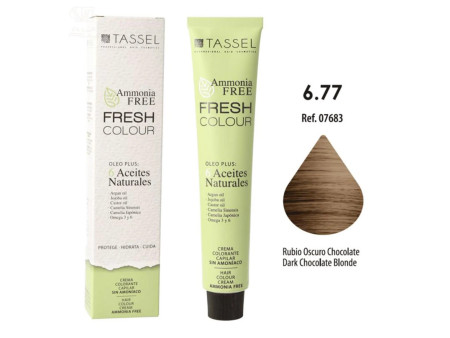 Eurostil Fresh Colour Crema Decolorante 6,77 Rubio Oscuro Chocolate Sin Amoniaco 1un