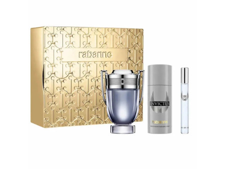 Paco Rabanne Invictus Eau De Toilette Spray 100ml Coffret 3 Produits