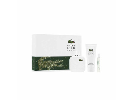 Lacoste L.12.12 Blanc Men Eau De Toilette Vaporisateur 100ml Coffret 3 Produits