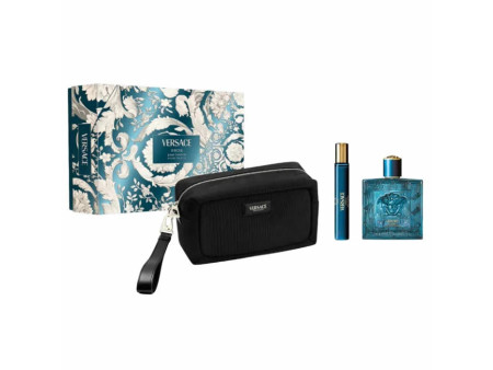 Versace Eros Pour Homme Eau De Toilette Vaporisateur 100ml Coffret 3 Produits