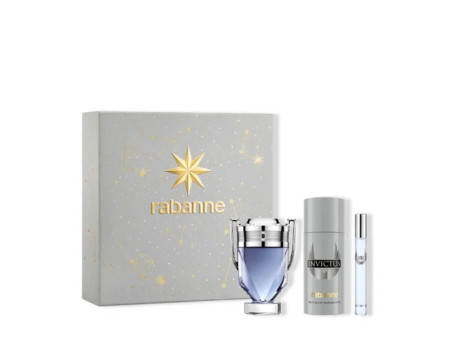 Rabanne Invictus Eau De Toilette Vaporisateur 100ml Coffret 3 Produits