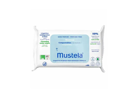 Mustela Lingettes Biodégradables 60 Unités