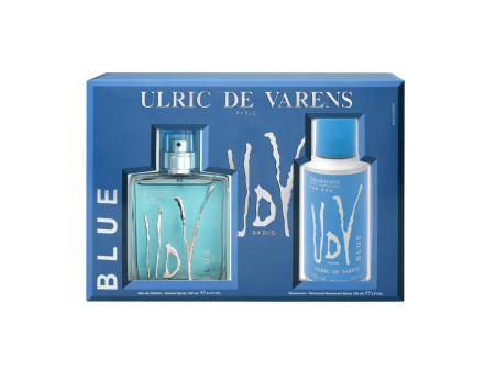 Ulric De Varens Blue Eau De Toilette Vaporisateur 100ml Coffret 2 Produits