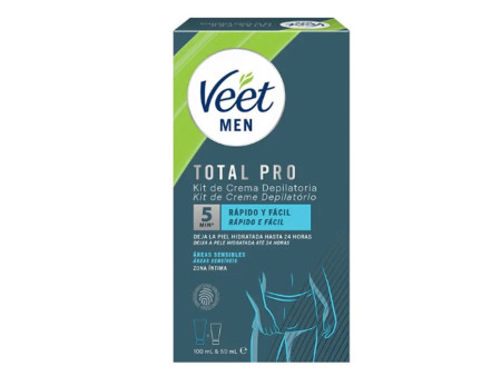 Veet Men Crème dépilatoire Zones Sensibles 100ml Coffret 2 Produits
