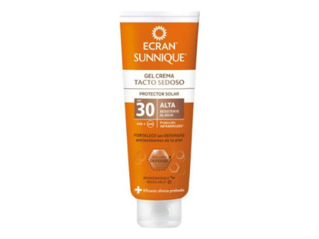 Ecran Sunnique Silky Touch Cream Gel Spf30 250ml